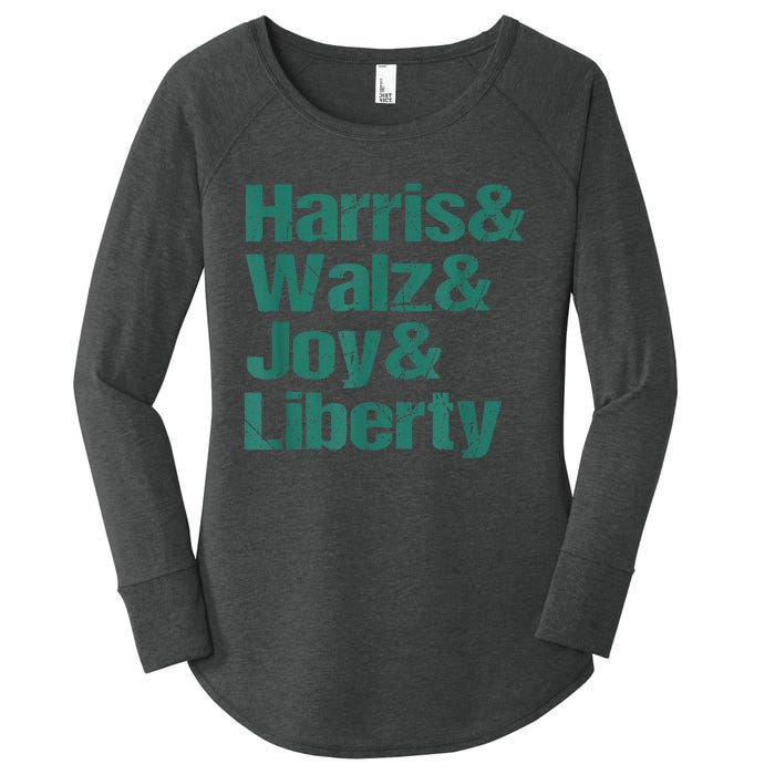 Harris Walz Joy Liberty Women's Perfect Tri Tunic Long Sleeve Shirt