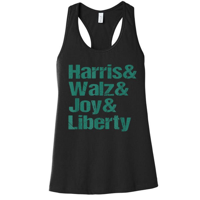 Harris Walz Joy Liberty Women's Racerback Tank