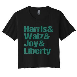 Harris Walz Joy Liberty Women's Crop Top Tee