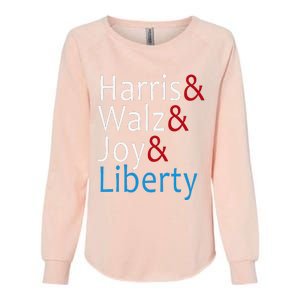 Harris Walz Joy Liberty Vote Kamala Harris President Womens California Wash Sweatshirt