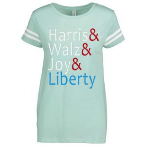 Harris Walz Joy Liberty Vote Kamala Harris President Enza Ladies Jersey Football T-Shirt