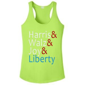 Harris Walz Joy Liberty Vote Kamala Harris President Ladies PosiCharge Competitor Racerback Tank