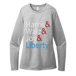 Harris Walz Joy Liberty Vote Kamala Harris President Womens CVC Long Sleeve Shirt