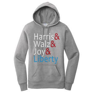 Harris Walz Joy Liberty Vote Kamala Harris President Women's Pullover Hoodie