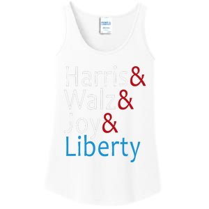 Harris Walz Joy Liberty Vote Kamala Harris President Ladies Essential Tank