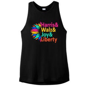 Harris Walz Joy Liberty Sunflower Ladies PosiCharge Tri-Blend Wicking Tank