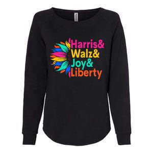 Harris Walz Joy Liberty Sunflower Womens California Wash Sweatshirt