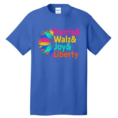 Harris Walz Joy Liberty Sunflower Tall T-Shirt