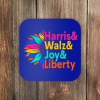 Harris Walz Joy Liberty Sunflower Coaster