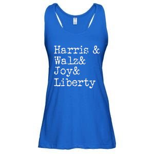 Harris Walz Joy Liberty Vote Kamala Harris President 2024 Ladies Essential Flowy Tank