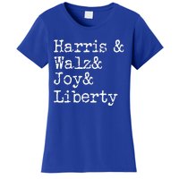 Harris Walz Joy Liberty Vote Kamala Harris President 2024 Women's T-Shirt