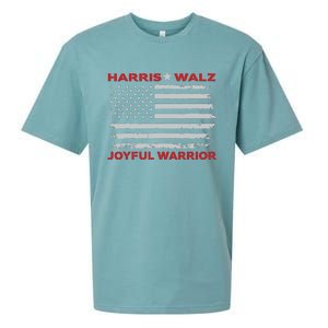 Harris Waltz Joyful Warrior Kamala Harris Tim Walz President Sueded Cloud Jersey T-Shirt