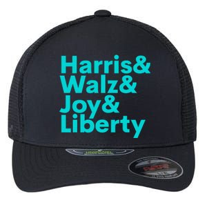 Harris Walz Joy Liberty Harris Walz Waltz 2024 Retro Flexfit Unipanel Trucker Cap