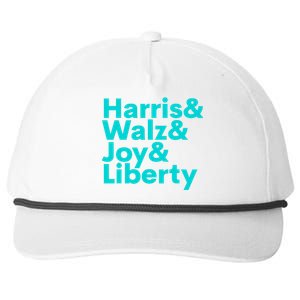 Harris Walz Joy Liberty Harris Walz Waltz 2024 Retro Snapback Five-Panel Rope Hat