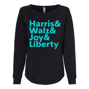 Harris Walz Joy Liberty Harris Walz Waltz 2024 Retro Womens California Wash Sweatshirt