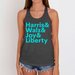 Harris Walz Joy Liberty Harris Walz Waltz 2024 Retro Women's Knotted Racerback Tank