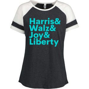 Harris Walz Joy Liberty Harris Walz Waltz 2024 Retro Enza Ladies Jersey Colorblock Tee