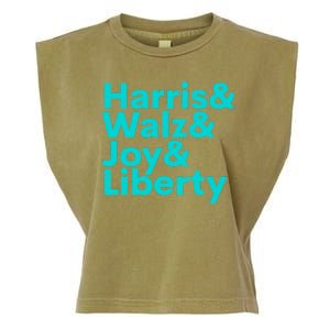 Harris Walz Joy Liberty Harris Walz Waltz 2024 Retro Garment-Dyed Women's Muscle Tee