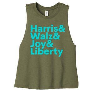 Harris Walz Joy Liberty Harris Walz Waltz 2024 Retro Women's Racerback Cropped Tank