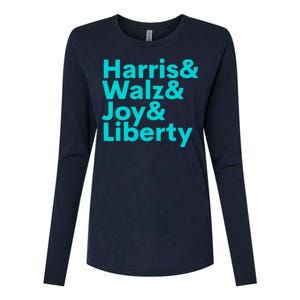 Harris Walz Joy Liberty Harris Walz Waltz 2024 Retro Womens Cotton Relaxed Long Sleeve T-Shirt