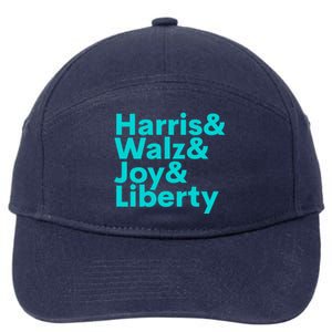 Harris Walz Joy Liberty Harris Walz Waltz 2024 Retro 7-Panel Snapback Hat