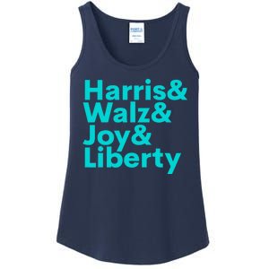 Harris Walz Joy Liberty Harris Walz Waltz 2024 Retro Ladies Essential Tank