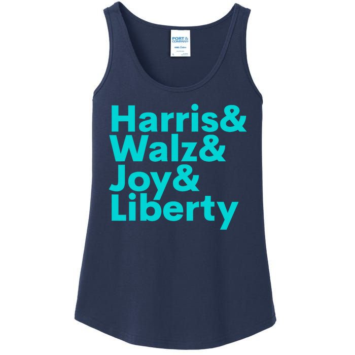 Harris Walz Joy Liberty Harris Walz Waltz 2024 Retro Ladies Essential Tank