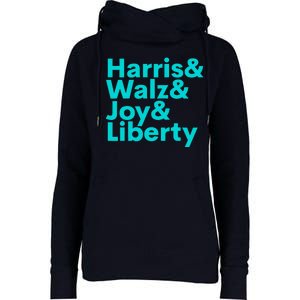 Harris Walz Joy Liberty Harris Walz Waltz 2024 Retro Womens Funnel Neck Pullover Hood