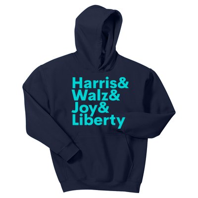 Harris Walz Joy Liberty Harris Walz Waltz 2024 Retro Kids Hoodie