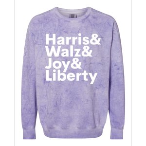 Harris Walz Joy Liberty Harris Walz Waltz 2024 Colorblast Crewneck Sweatshirt