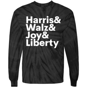 Harris Walz Joy Liberty Harris Walz Waltz 2024 Tie-Dye Long Sleeve Shirt