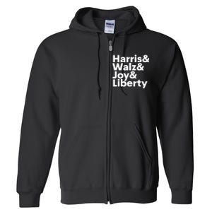 Harris Walz Joy Liberty Harris Walz Waltz 2024 Full Zip Hoodie