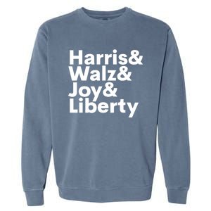 Harris Walz Joy Liberty Harris Walz Waltz 2024 Garment-Dyed Sweatshirt