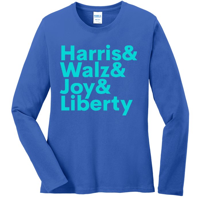 Harris Walz Joy Liberty Ladies Long Sleeve Shirt