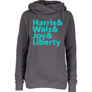 Harris Walz Joy Liberty Womens Funnel Neck Pullover Hood