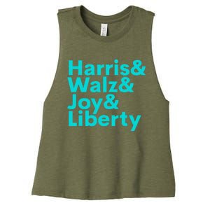 Harris Walz Joy Liberty Women's Racerback Cropped Tank