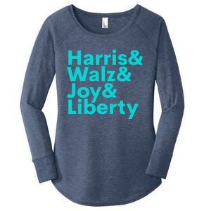 Harris Walz Joy Liberty Women's Perfect Tri Tunic Long Sleeve Shirt