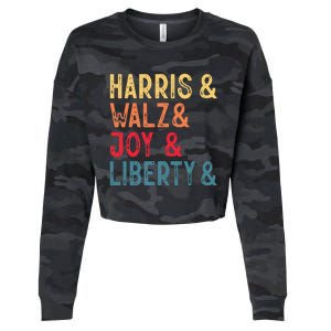 Harris Walz Joy Liberty Cropped Pullover Crew