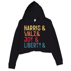 Harris Walz Joy Liberty Crop Fleece Hoodie