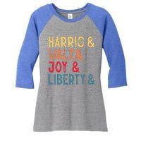 Harris Walz Joy Liberty Women's Tri-Blend 3/4-Sleeve Raglan Shirt