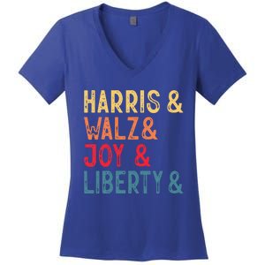 Harris Walz Joy Liberty Women's V-Neck T-Shirt