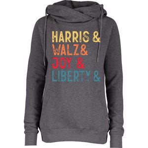 Harris Walz Joy Liberty Womens Funnel Neck Pullover Hood