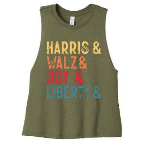 Harris Walz Joy Liberty Women's Racerback Cropped Tank