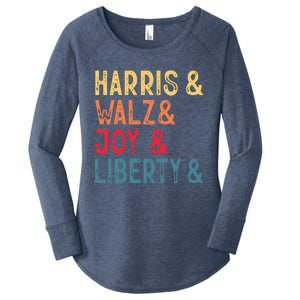 Harris Walz Joy Liberty Women's Perfect Tri Tunic Long Sleeve Shirt