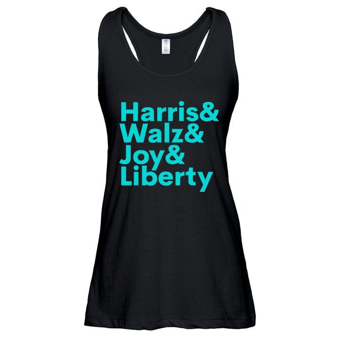 Harris Walz Joy Liberty Harris Walz Waltz 2024 Retro Gift Ladies Essential Flowy Tank