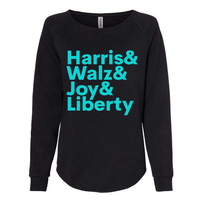 Harris Walz Joy Liberty Harris Walz Waltz 2024 Retro Gift Womens California Wash Sweatshirt