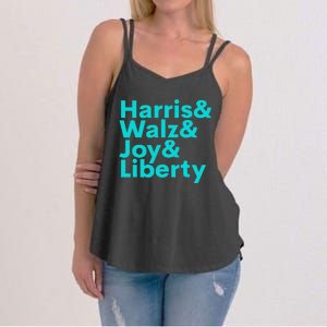 Harris Walz Joy Liberty Harris Walz Waltz 2024 Retro Gift Women's Strappy Tank