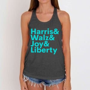 Harris Walz Joy Liberty Harris Walz Waltz 2024 Retro Gift Women's Knotted Racerback Tank