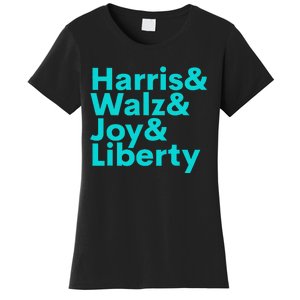 Harris Walz Joy Liberty Harris Walz Waltz 2024 Retro Gift Women's T-Shirt