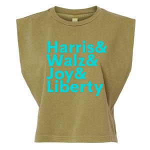 Harris Walz Joy Liberty Harris Walz Waltz 2024 Retro Gift Garment-Dyed Women's Muscle Tee